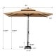 preview thumbnail 34 of 76, Pellebant 9 x 5 Ft Outdoor Double Top Market Umbrella