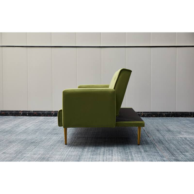 75'' Wide Tufted Velvet Convertible Sleeper sofa
