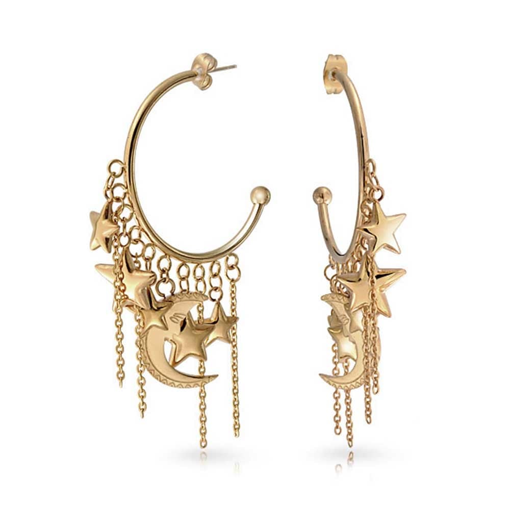 big gold stud earrings