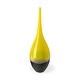 preview thumbnail 16 of 19, Jasse Large Yellow/Gray Ombre Glass Vase 7.1L x 7.1W x 20.7H - Yellow