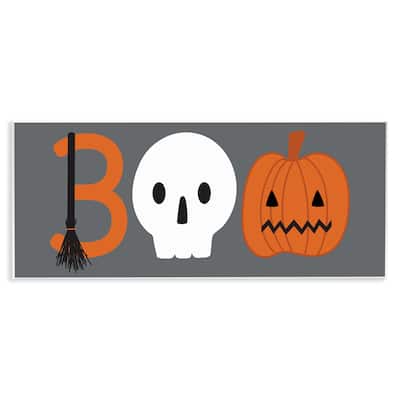 Stupell Boo Halloween Fun Typography Wall Plaque Art Design By Sazerelli Designs