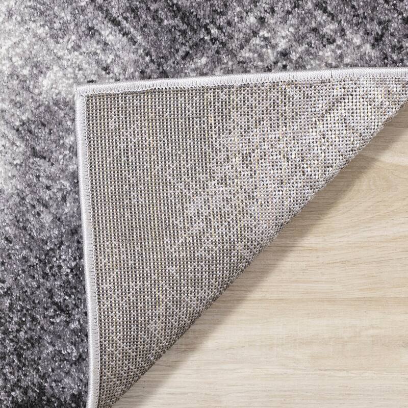 Summit Collection - Grey/White/Yellow Modern Zigzag Rug