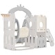 preview thumbnail 8 of 8, 5 In 1 Toddler Slide And Swing Set, Freestanding Climber Slide Playset With Basketball Hoop, Indoor Outdoor Playground