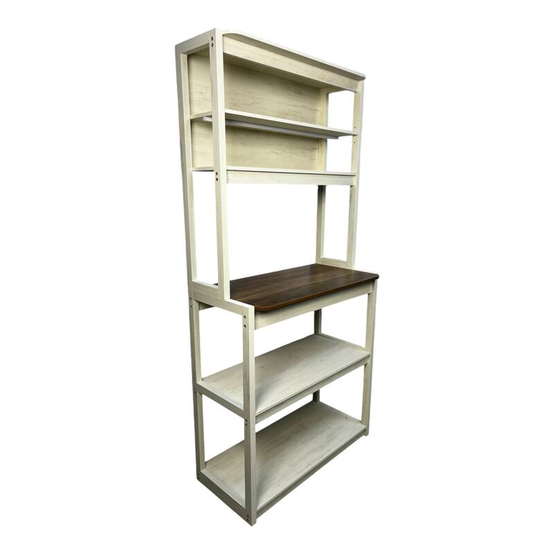 31.5" 5-Tier Bakers Rack for Kitchen with Storage, Coffee Bar, Kitchen Shelves, Microwave Stand