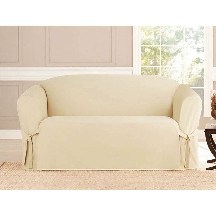 Microsuede Slipcover Furniture Protector Loveseat Cover