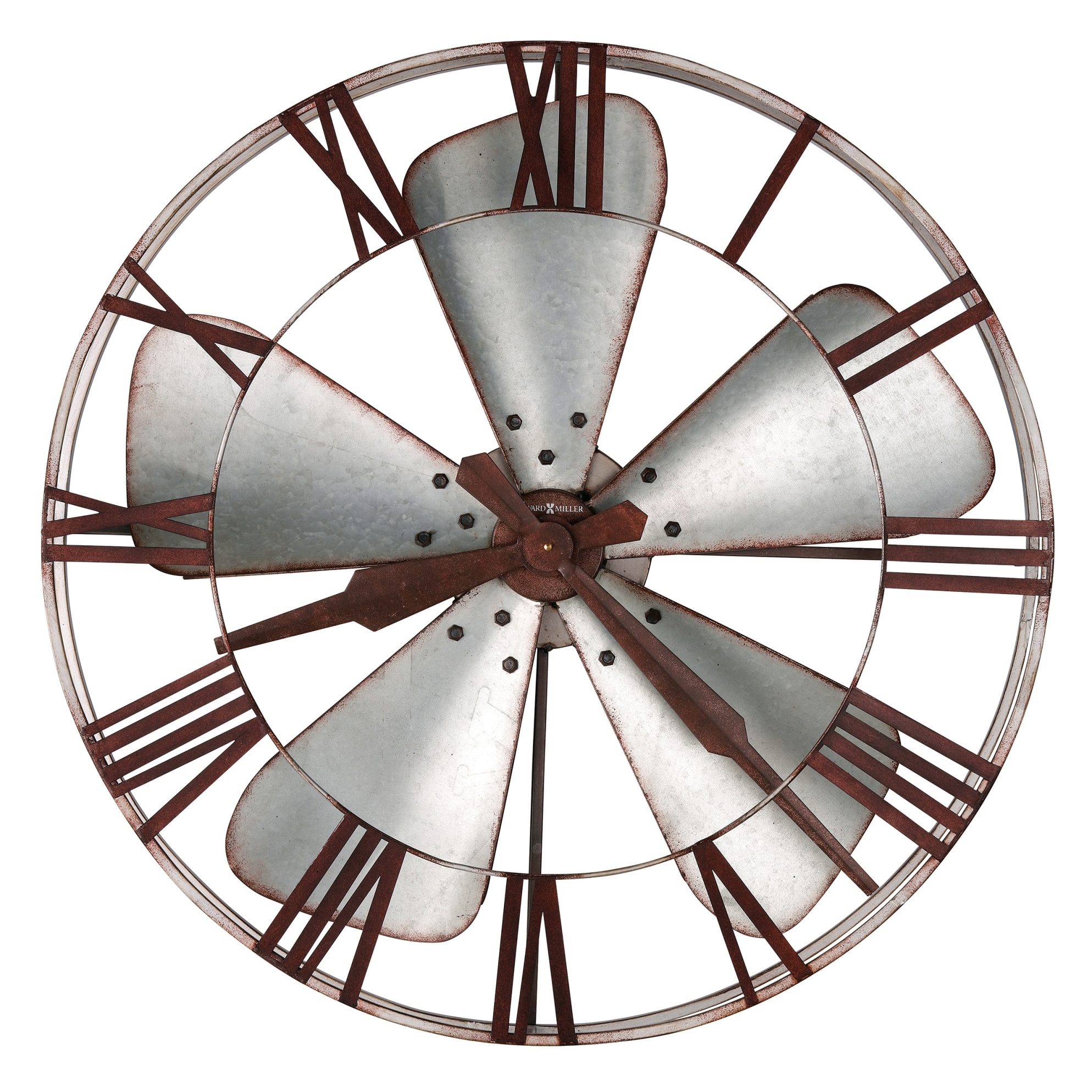 Howard Miller Mill Shop 31.5-Inch Industrial Metal Wall Clock