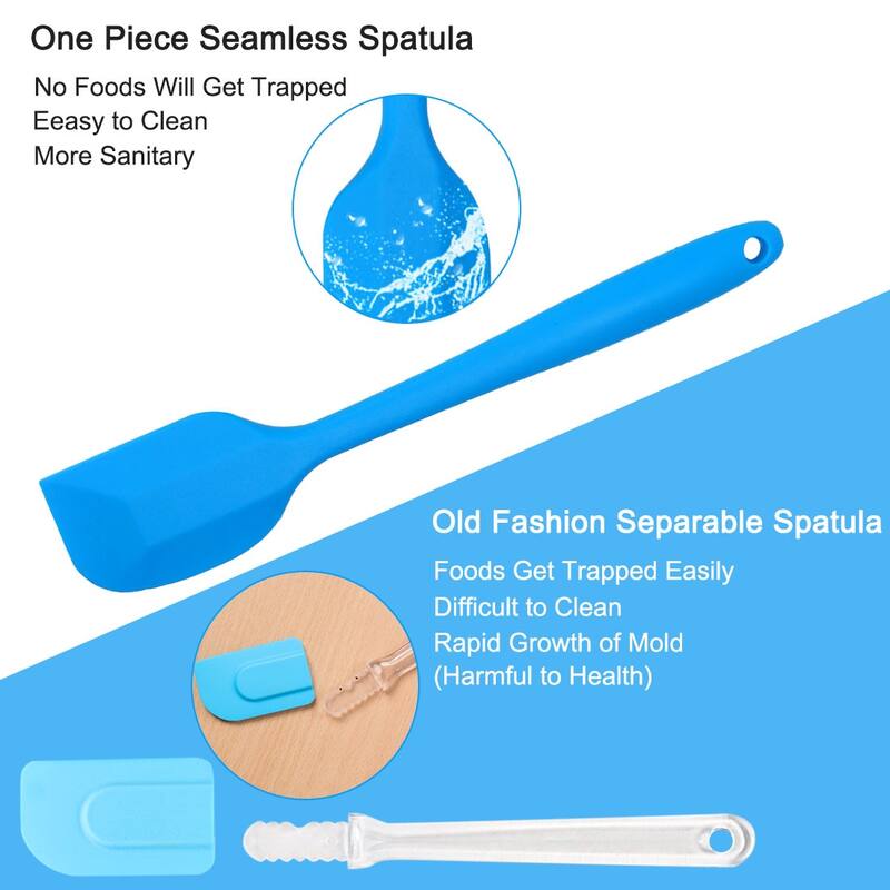 Silicone Non Stick Spatula Set 2 Pcs Heat Resistant Turner