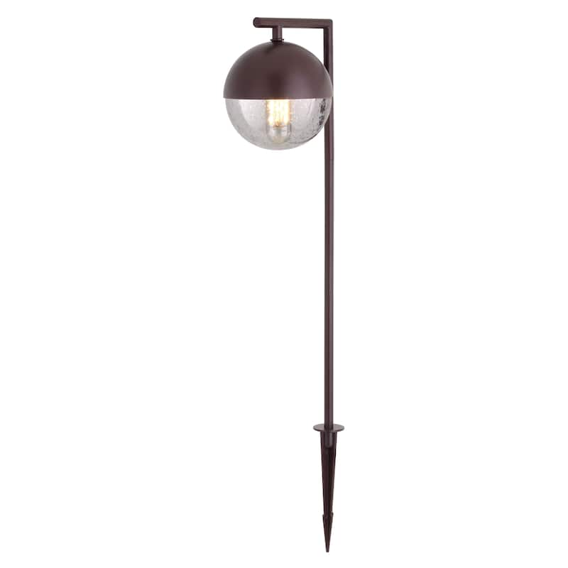 Lisle Low-Voltage Bronze Outdoor Landscape Path Light LED Clear Glass - 5-in W x 19.5-in H x 6.25-in D