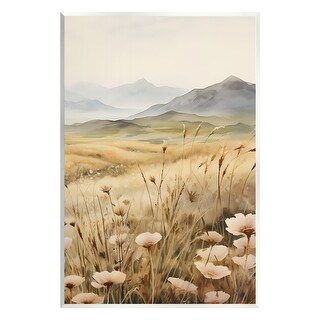 Stupell Mountain View Meadow Wall Plaque Art Design by Petals Prints ...