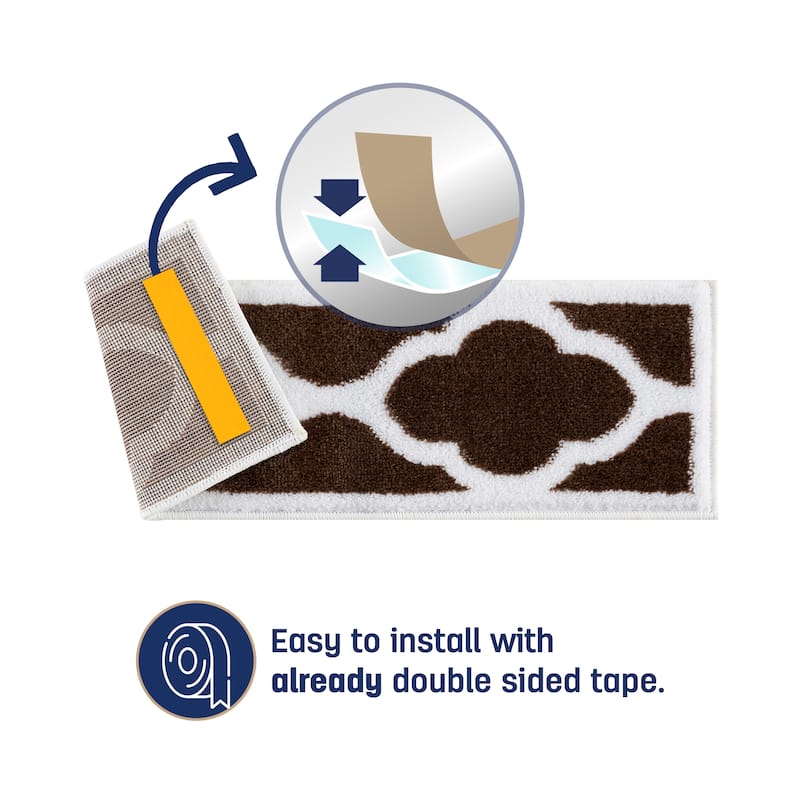 Beverly Rug Stair Treads Carpet Non Slip, Stair Carpet Treads for Wood Stairs Indoor, Trellis, 9''x28''