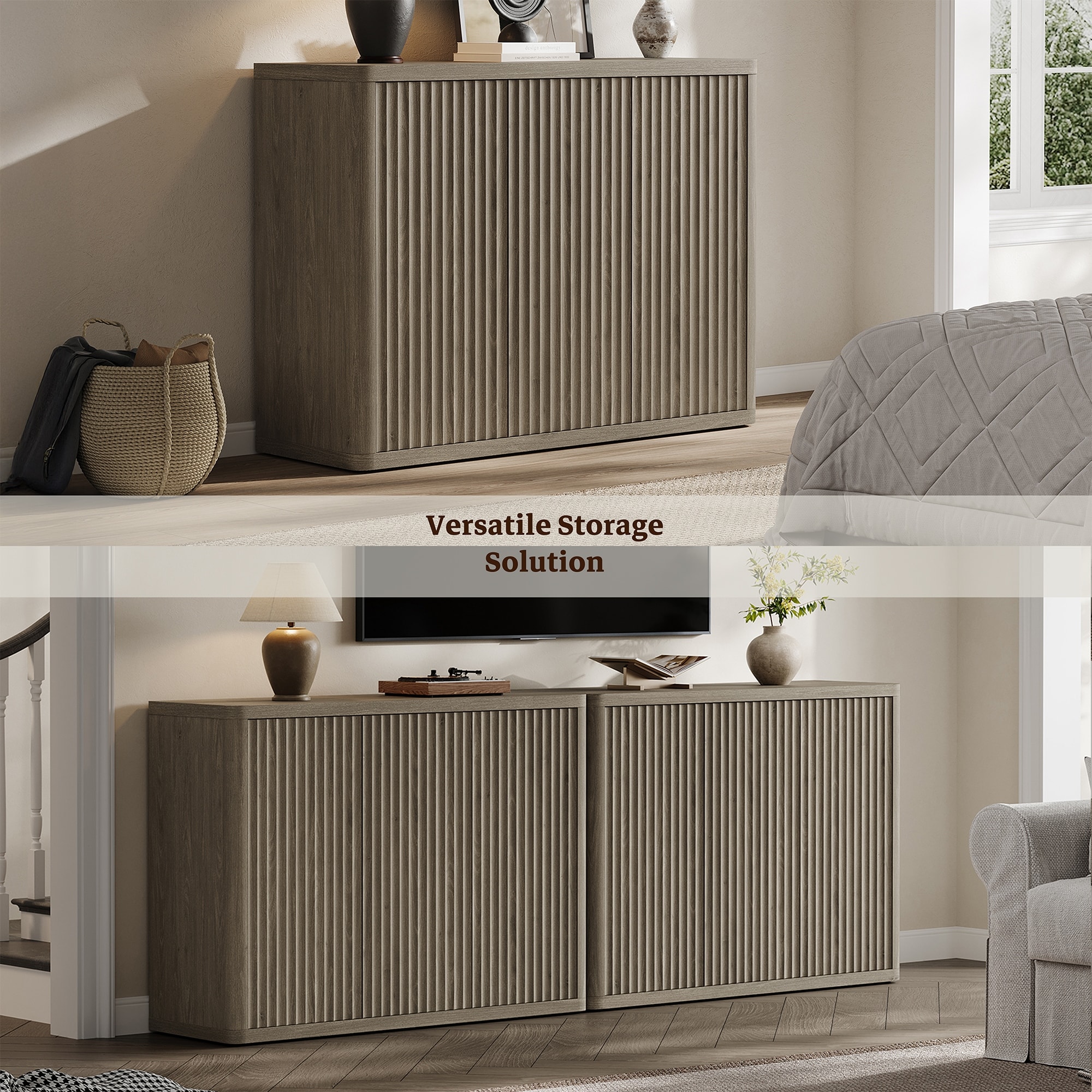 Asymmetric Dual Storage Cabinet