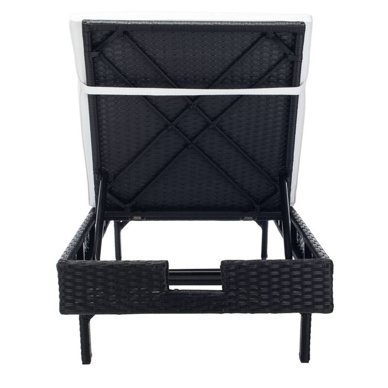 SAFAVIEH Outdoor Sanaa Sun Lounger with Cushion - 25Wx77Dx41H