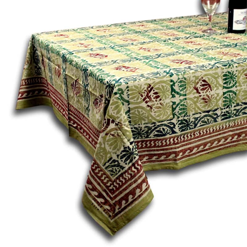 Cotton Sun-kissed Floral Tablecloth Collection - 70 x 106 in