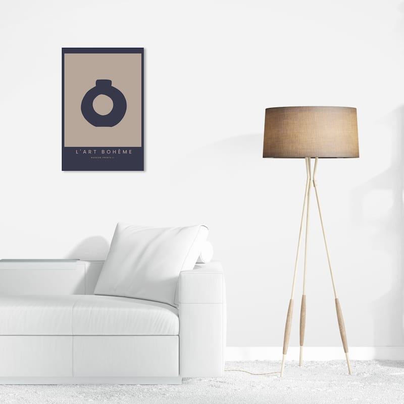 Wynwood Studio Canvas Floral and Botanical L Art Boheme Poster I Black and Tan Modern & Contemporary Wall Art Canvas Print - 16 x 24