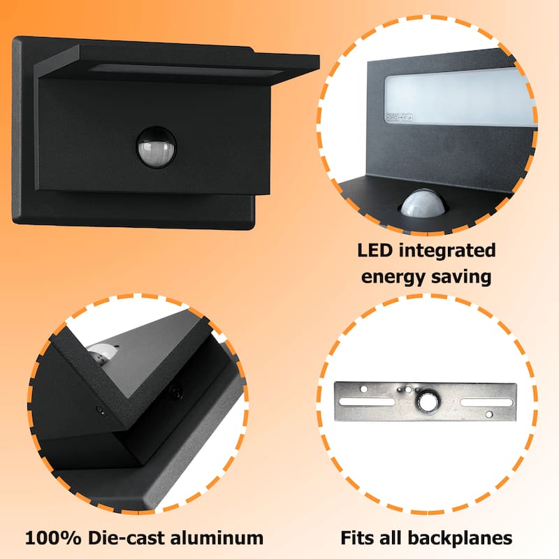 Modern Outdoor LED Wall Mount Sconce Lantern Fixture
