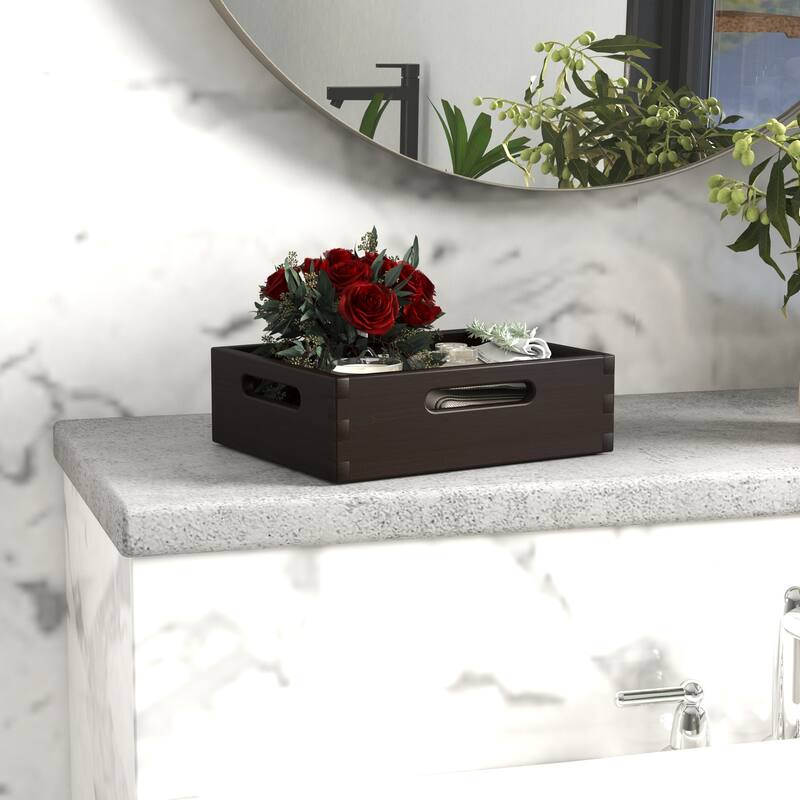Moa Teak Storage Tray - Mocha - Small Size