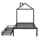 preview thumbnail 38 of 42, Twin Size House Shaped Metal Platform Bed with Drawers