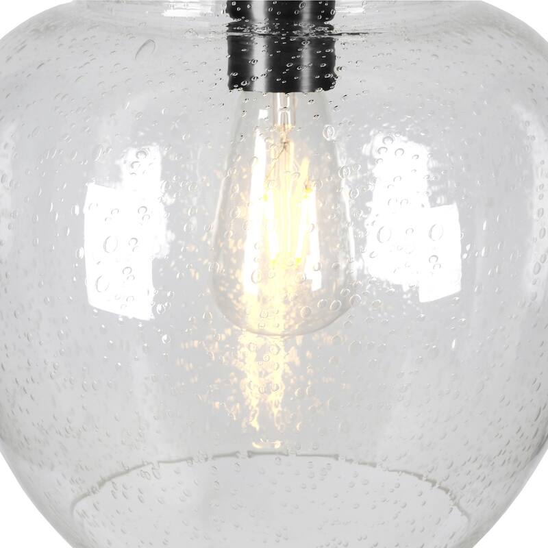 Metal Arched Floor Lamp with Dome Glass Shade and Foot Switch - 19” x 12” x 70” (D x W x H)