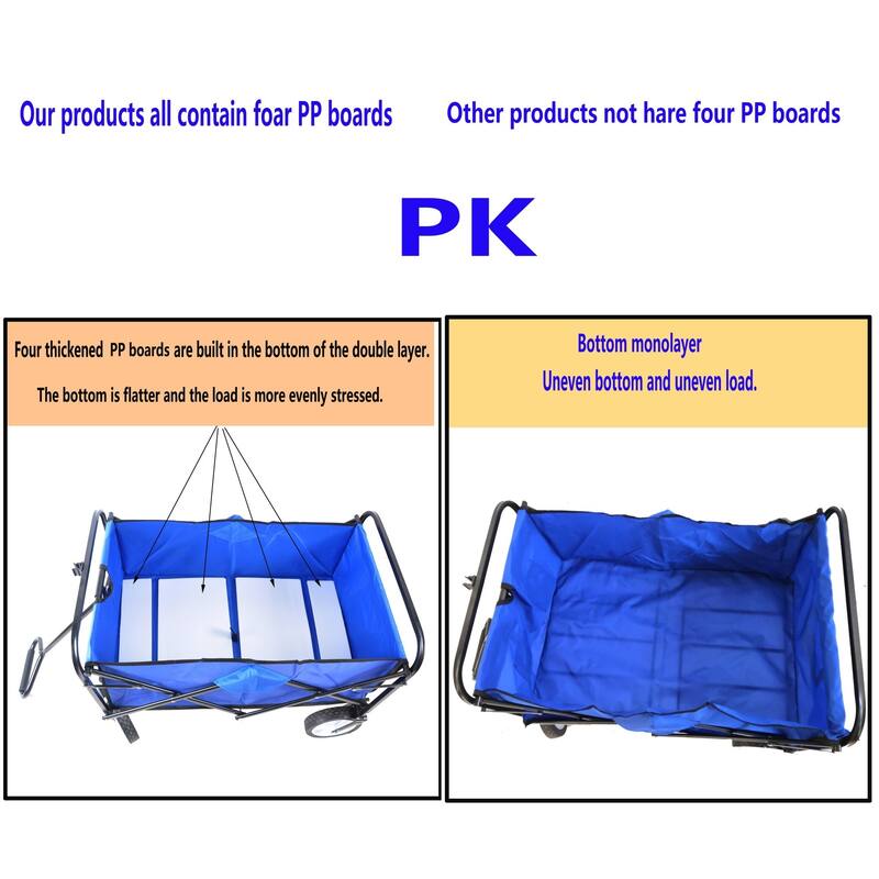 Multifunctional Folding Cart with 360° Rotating Wheels
