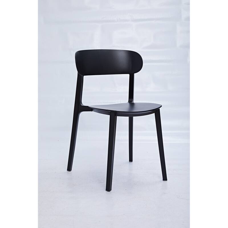 Midcentury Fiberglass Intensified Plastic Side Chair, Stackable, Set of 4