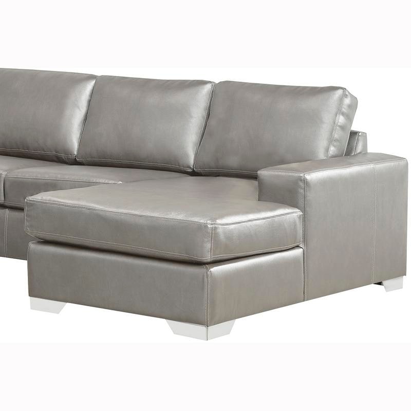 Mitchell modern premium top outlet grain italian leather sectional sofa