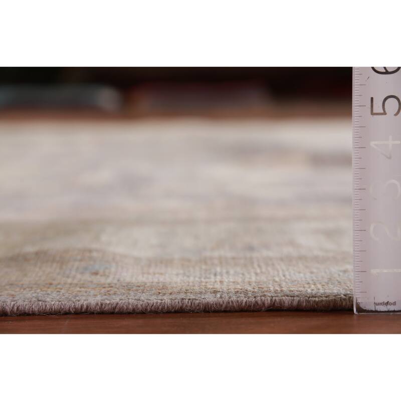 Hand Knotted Oriental 100% Wool Carpet Transitional All-Over Greys & Charcoal Oushak Area Rug - 11' 11'' X 9' 1''