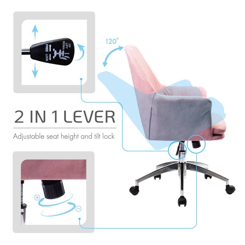 Porthos Home Nadea Adjustable Office Chair, Microfiber Upholstery