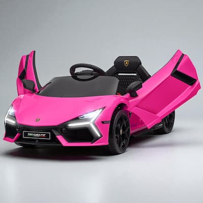 Lamborghini Revuelto Licensed 12V Kids Electric Car, Hydraulic Doors, Remote Control, 3 Speeds, Music & Lights
