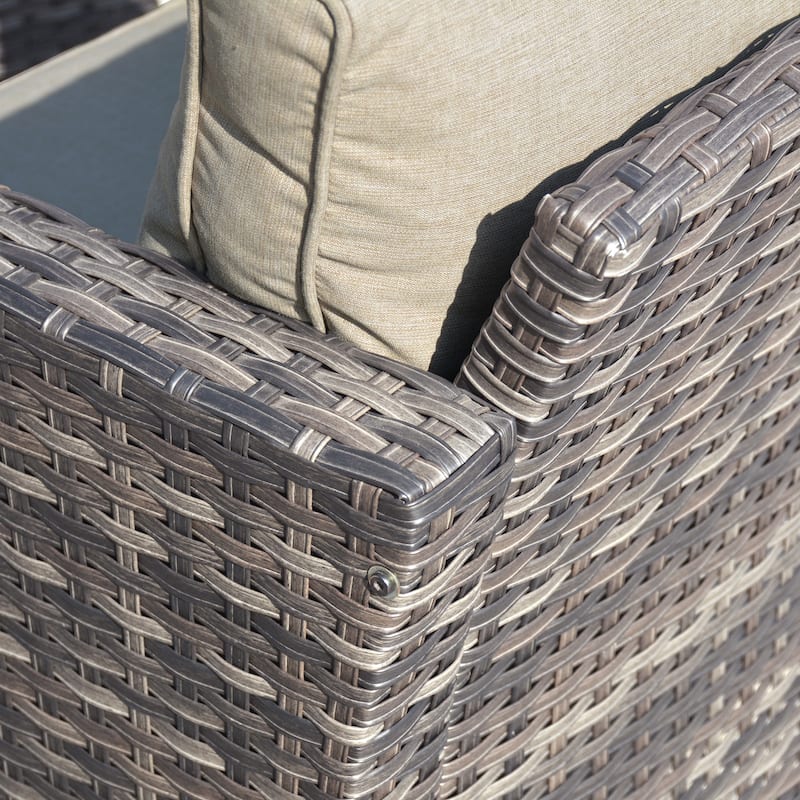 OVIOS 6-piece Patio Wicker Furniture Loveseat Conversation Set