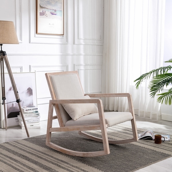 Nordic Style Simple Post Modern Design Solid Wood Linen Fabric
