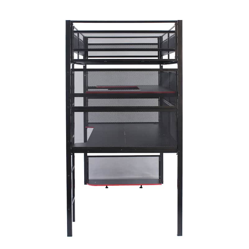 X Rocker Battle Bunk Gaming Bunk Bed with Desk