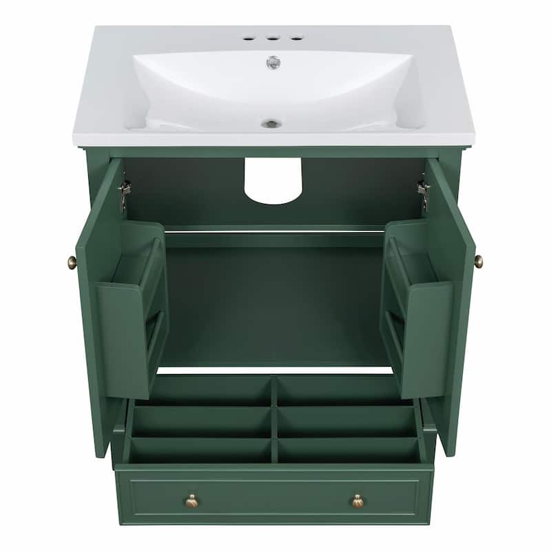 30" Bathroom Vanity Base Cabinet with Doors and Drawer
