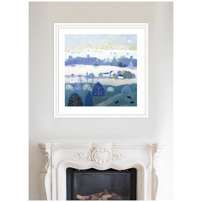 Kate and Laurel Framed Art Winter Dales by Guilana Lazzerini
