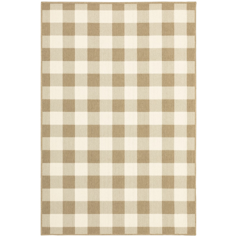 Vista Home Malta Gingham Check Indoor/Outdoor Area Rug