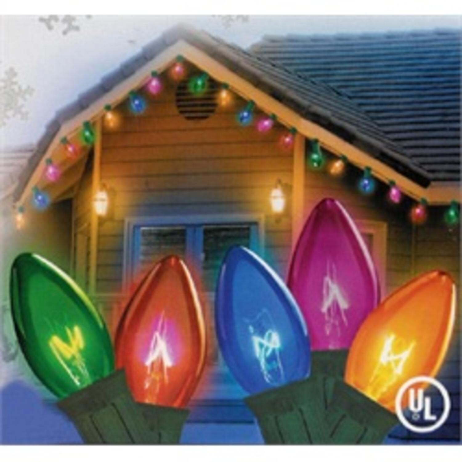 Shop Set Of 25 Transparent Multi Color C7 Twinkle Christmas Lights 12 Spacing Green Wire Free Shipping On Orders Over 45 Overstock 18876548