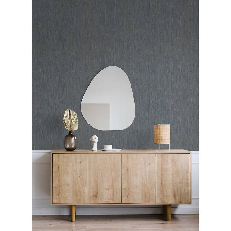 Warner Grand Canal Indigo Distressed Texture Wallpaper