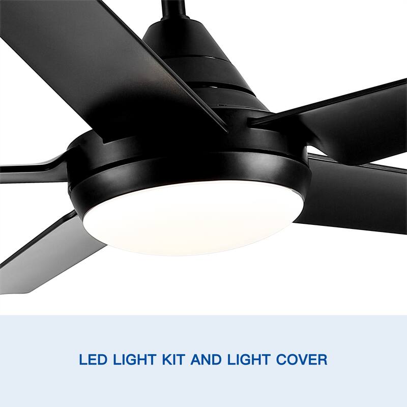 48" Integrated LED Ceiling Fan Lighting with Remote Control and Reversible Blades