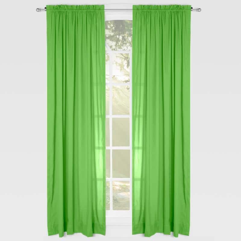 Learning Linens Solid Color 84-inch Microfiber Rod Pocket Curtain