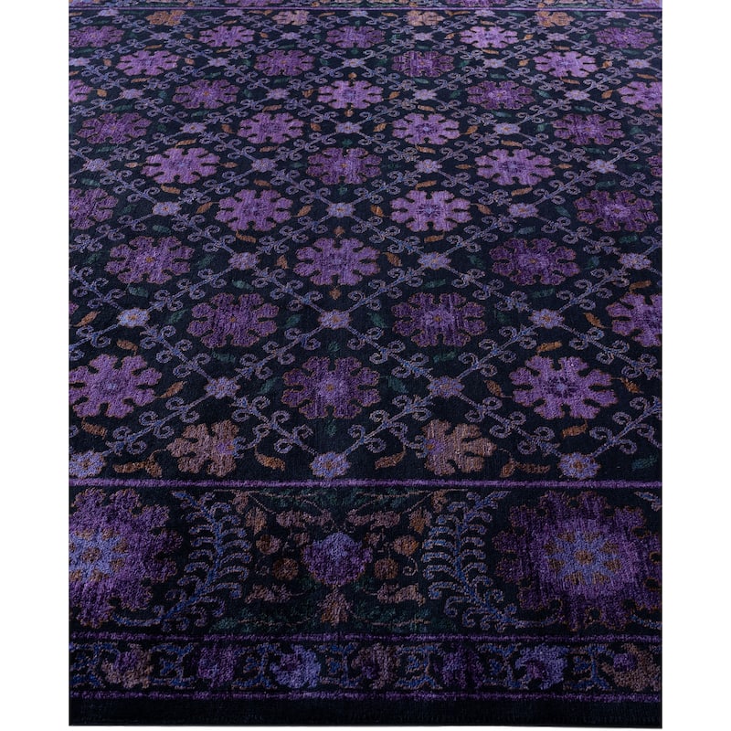 Overdyed One-of-a-Kind Hand-Knotted Area Rug - Purple - 8' 3" x 10' 3"
