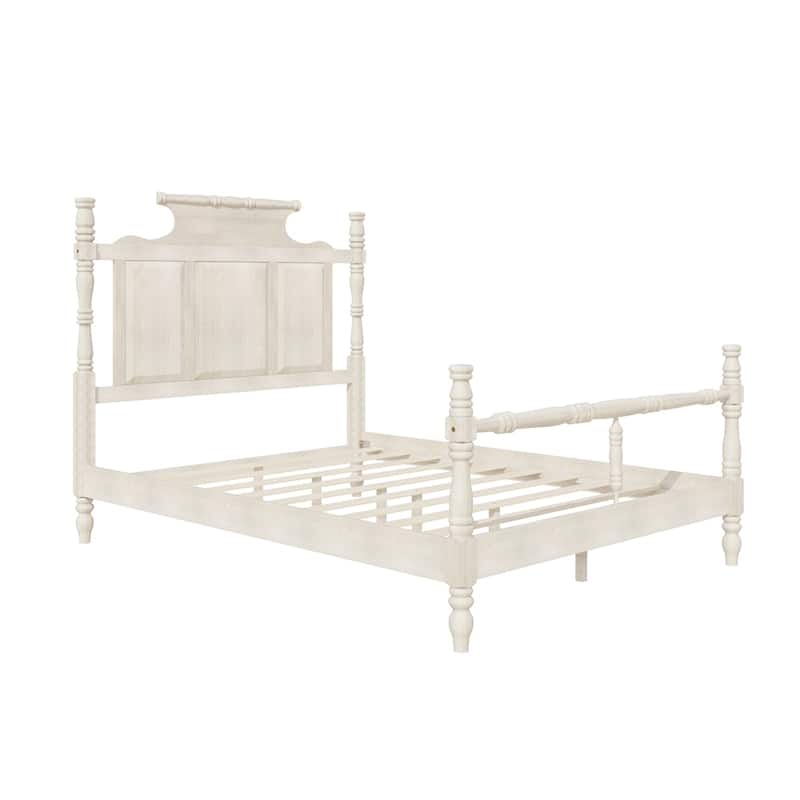 Modern Wood Four Poster Platform Bed