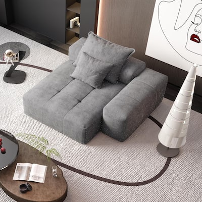 Modern Oversized Modular Sectional Sofa, Sparkling Chenille, DIY Combination, No Assembly