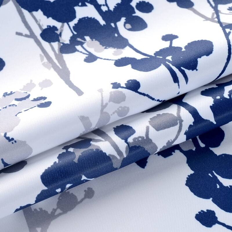 DriftAway Leah Abstract Floral Blossom Ink Painting Thermal Insulated Window Curtain Valance