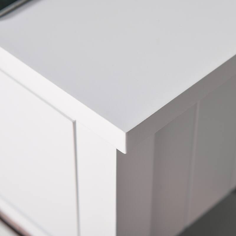 HOMCOM Modern Style Bedside End Table with Drawer and Storage Shelf for Bedroom, or Living Room - 19.75''x13.75''x23.5''