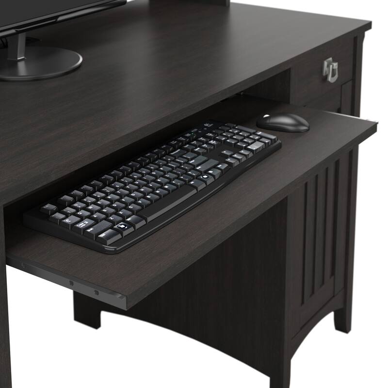 Bush Furniture Salinas Small Computer Desk with Storage Hutch