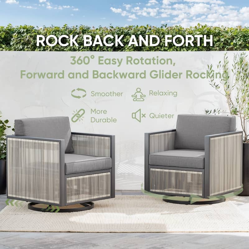 Outdoor Rocker Chairs Thick Cushions Chair