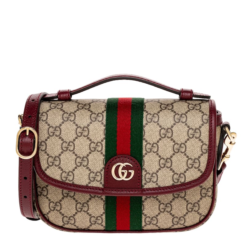 Gucci Ophidia Small Top Handle Bag - Beige