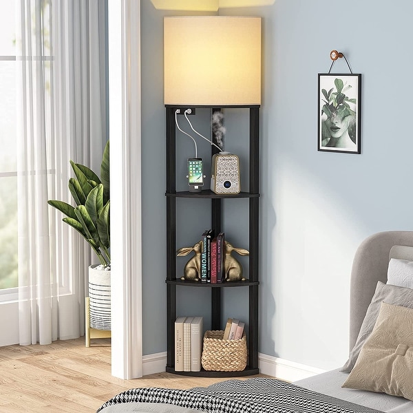 Bed bath and beyond floor lamp with shelves outlet