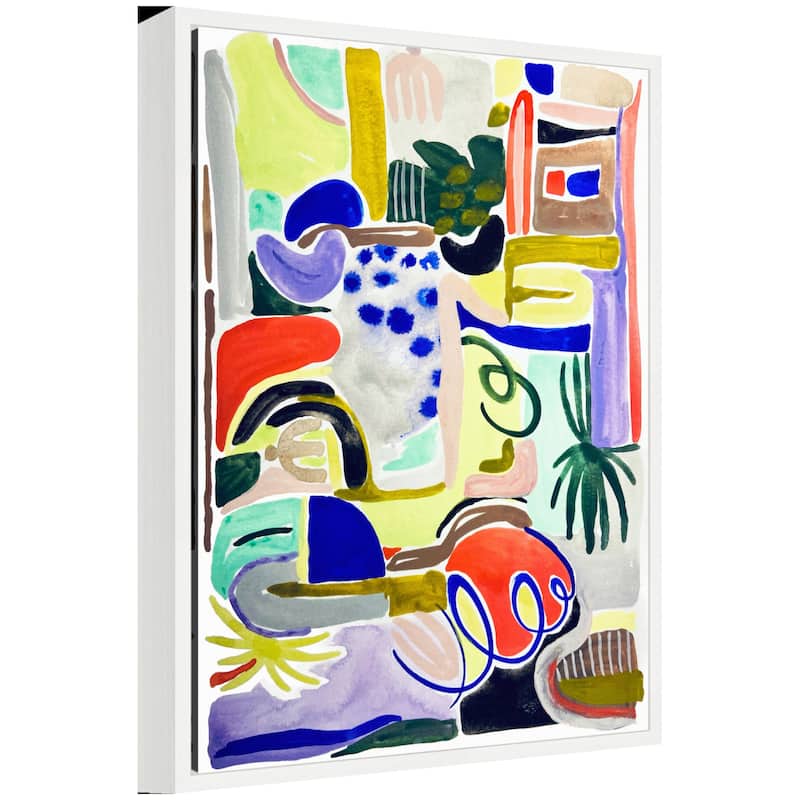 Kate and Laurel Sylvie Abstract 07 Framed Canvas by Emma Daisy - 18x24