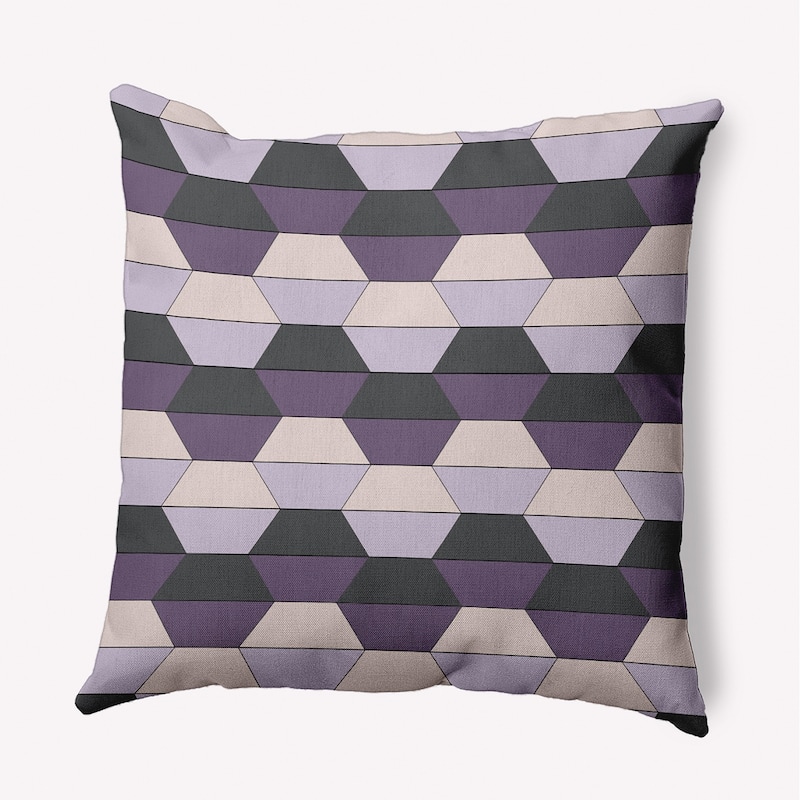 Hex Pattern Indoor/Outdoor Throw Pillow - Larkspur - 16" x 16"