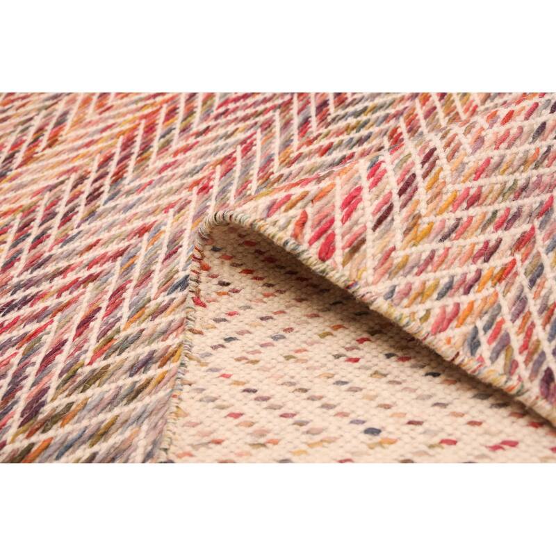 ECARPETGALLERY Braid weave Sienna Red Wool Rug - 5'4 x 7'4